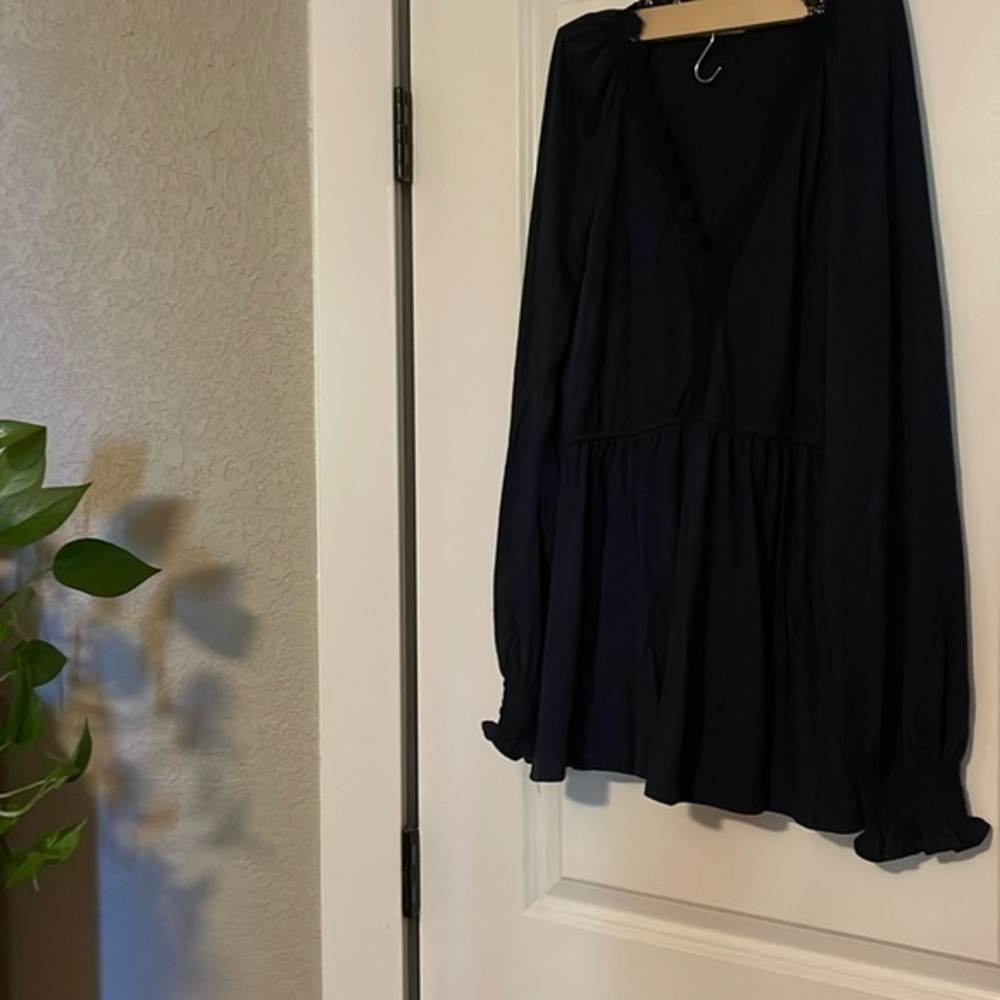 Missky Navy Blue Blouse Tunic Top